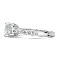 Dalia 3 Stones with Diamonds on Band