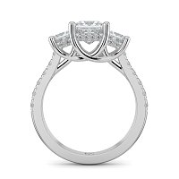 Dalia 3 Stones with Diamonds on Band