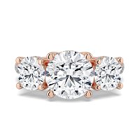 Dalia 3 Stones with Diamonds on Band