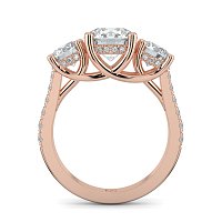Dalia 3 Stones with Diamonds on Band