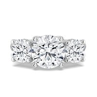 Dalia 3 Stones with Diamonds on Band