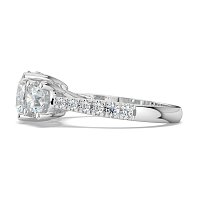 Dalia 3 Stones with Diamonds on Band