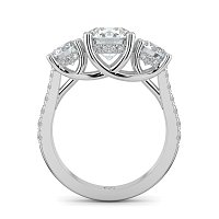 Dalia 3 Stones with Diamonds on Band