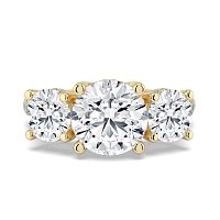 Dalia 3 Stones with Diamonds on Band