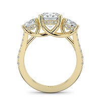Dalia 3 Stones with Diamonds on Band