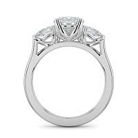 Tulip 3 Stones with Cathedral Band