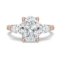 Tulip 3 Stones with Cathedral Band