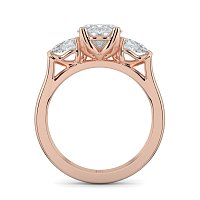 Tulip 3 Stones with Cathedral Band