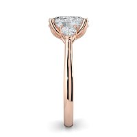 Tulip 3 Stones with Cathedral Band