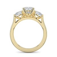 Tulip 3 Stones with Cathedral Band