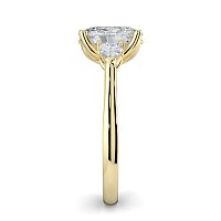 Tulip 3 Stones with Cathedral Band