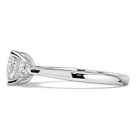 Tulip 3 Stones with Cathedral Band