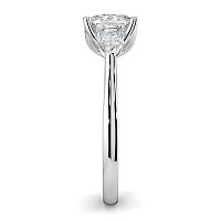 Tulip 3 Stones with Cathedral Band