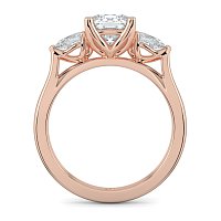 Tulip 3 Stones with Cathedral Band