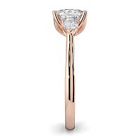 Tulip 3 Stones with Cathedral Band