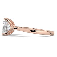 Tulip 3 Stones with Cathedral Band