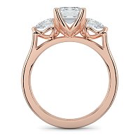Tulip 3 Stones with Cathedral Band