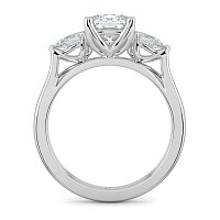Tulip 3 Stones with Cathedral Band