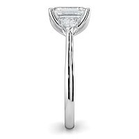 Tulip 3 Stones with Cathedral Band