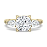 Tulip 3 Stones with Cathedral Band