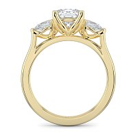 Tulip 3 Stones with Cathedral Band