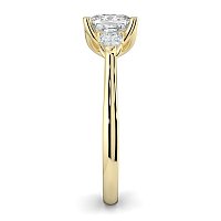 Tulip 3 Stones with Cathedral Band