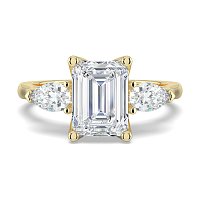 Tulip 3 Stones with Cathedral Band