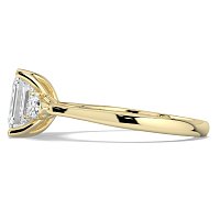 Tulip 3 Stones with Cathedral Band