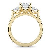 Tulip 3 Stones with Cathedral Band