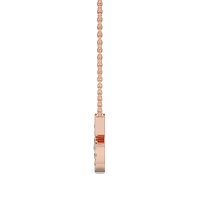 S Bound Initial Pendant with Lab-Grown Diamonds and Attached Chain 0.10cts