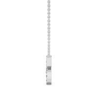 S Bound Initial Pendant with Lab-Grown Diamonds and Attached Chain 0.10cts