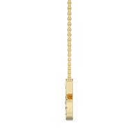 S Bound Initial Pendant with Lab-Grown Diamonds and Attached Chain 0.10cts