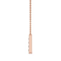 A Bound Initial Pendant with Lab-Grown Diamonds and Attached Chain 0.2cts