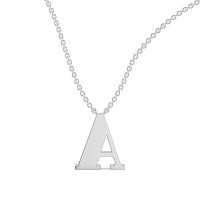 A Bound Initial Pendant with Lab-Grown Diamonds and Attached Chain 0.2cts