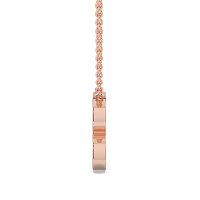 B Bound Initial Pendant with Lab-Grown Diamonds and Attached Chain 0.09cts