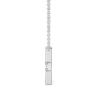 C Bound Initial Pendant with Lab-Grown Diamonds and Attached Chain 0.12cts