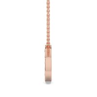 D Bound Initial Pendant with Lab-Grown Diamonds and Attached Chain 0.11cts