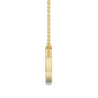 D Bound Initial Pendant with Lab-Grown Diamonds and Attached Chain 0.11cts
