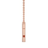 E Bound Initial Pendant with Lab-Grown Diamonds and Attached Chain 0.15cts