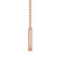 F Bound Initial Pendant with Lab-Grown Diamonds and Attached Chain 0.15cts
