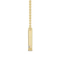 F Bound Initial Pendant with Lab-Grown Diamonds and Attached Chain 0.15cts