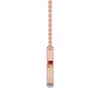 G Bound Initial Pendant with Lab-Grown Diamonds and Attached Chain 0.17cts