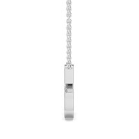 G Bound Initial Pendant with Lab-Grown Diamonds and Attached Chain 0.17cts