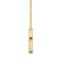 G Bound Initial Pendant with Lab-Grown Diamonds and Attached Chain 0.17cts