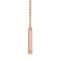 H Bound Initial Pendant with Lab-Grown Diamonds and Attached Chain 0.18cts