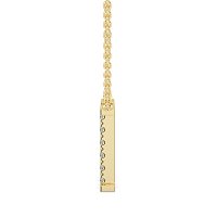 H Bound Initial Pendant with Lab-Grown Diamonds and Attached Chain 0.18cts