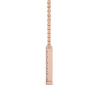 I Bound Initial Pendant with Lab-Grown Diamonds and Attached Chain 0.09cts