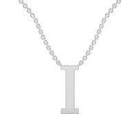I Bound Initial Pendant with Lab-Grown Diamonds and Attached Chain 0.09cts