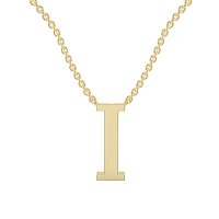 I Bound Initial Pendant with Lab-Grown Diamonds and Attached Chain 0.09cts