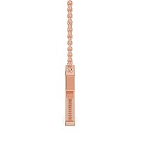 K Bound Initial Pendant with Lab-Grown Diamonds and Attached Chain 0.09cts
